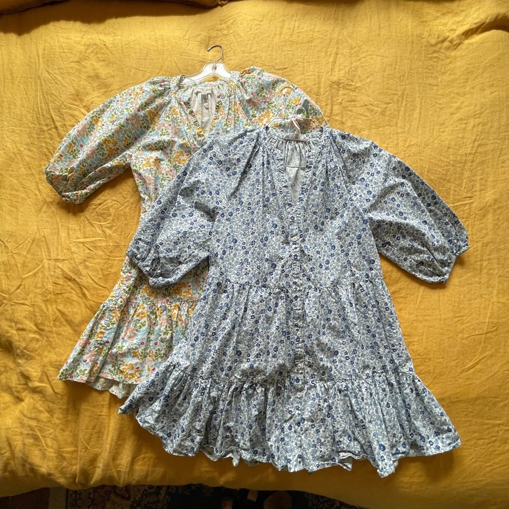 Apiece Apart Floral Dresses - Blue and Multicolor set of 2.